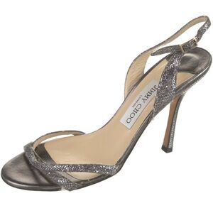 Jimmy Choo Silver Strappy Heels